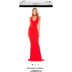 Nookie Diva gown in cherry